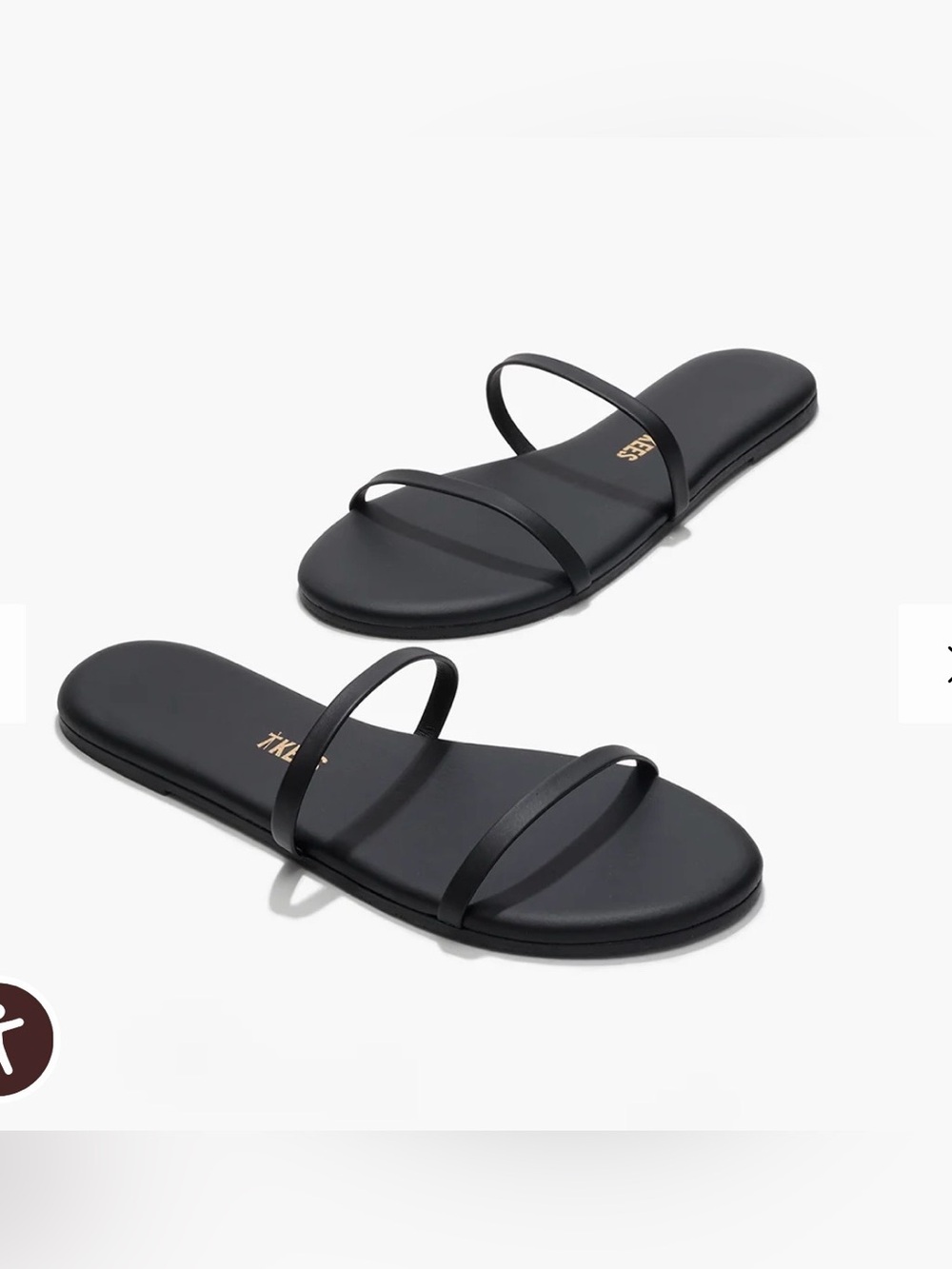 TKEES Gemma Barely There Black Sandel Size 8